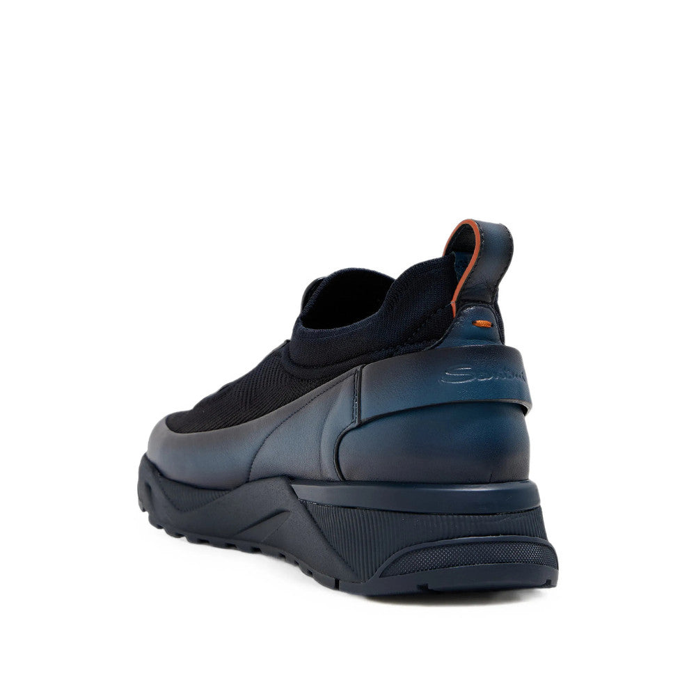 Navy Blue Color Block Sneakers 2
