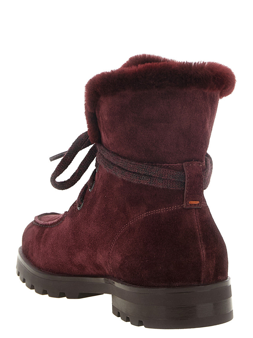 Burgundy Suede Boots 3