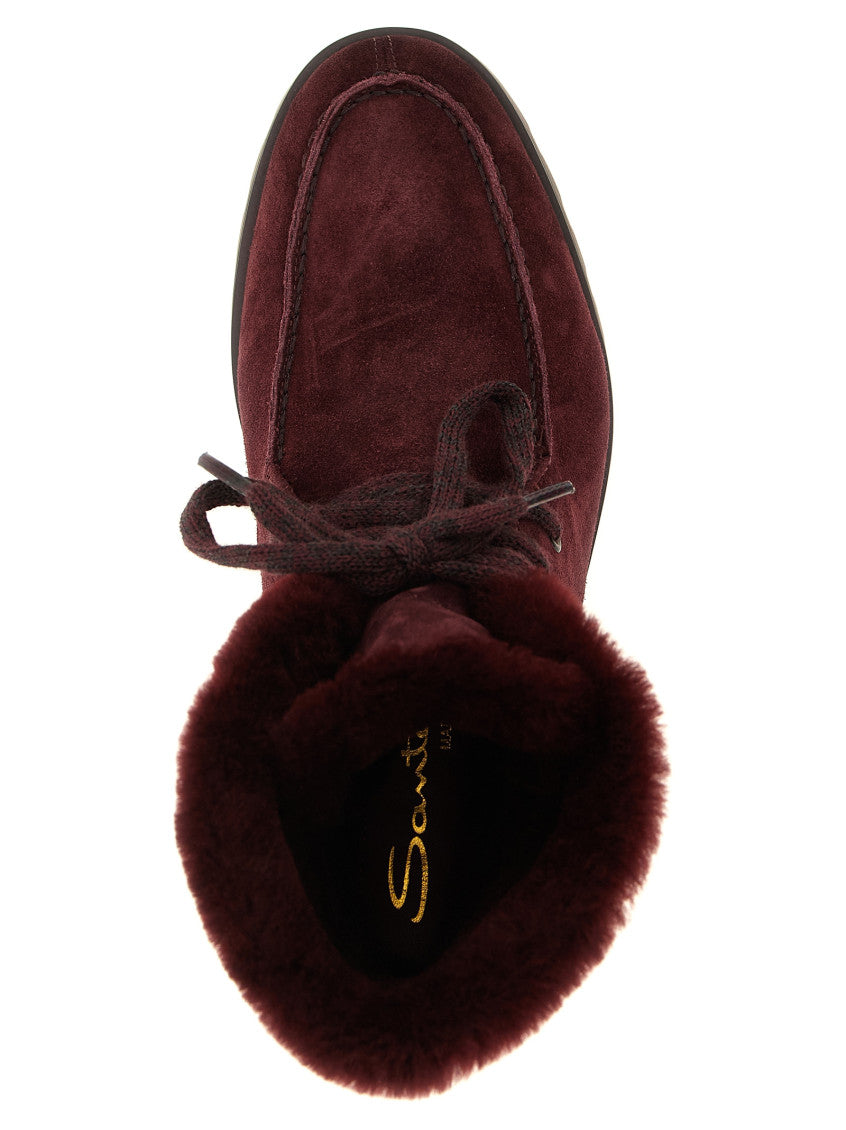 Burgundy Suede Boots 4