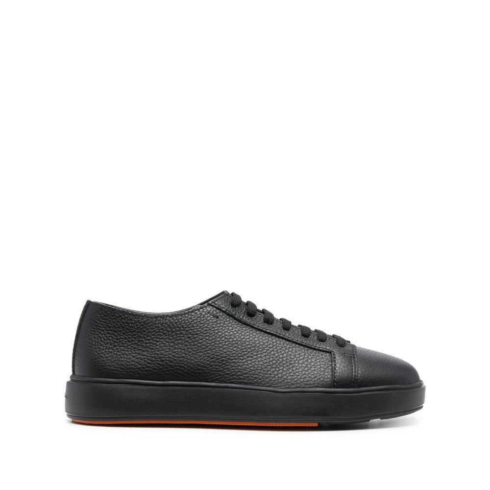 Black Leather Classic Sneakers 1