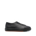 Black Leather Classic Sneakers 1