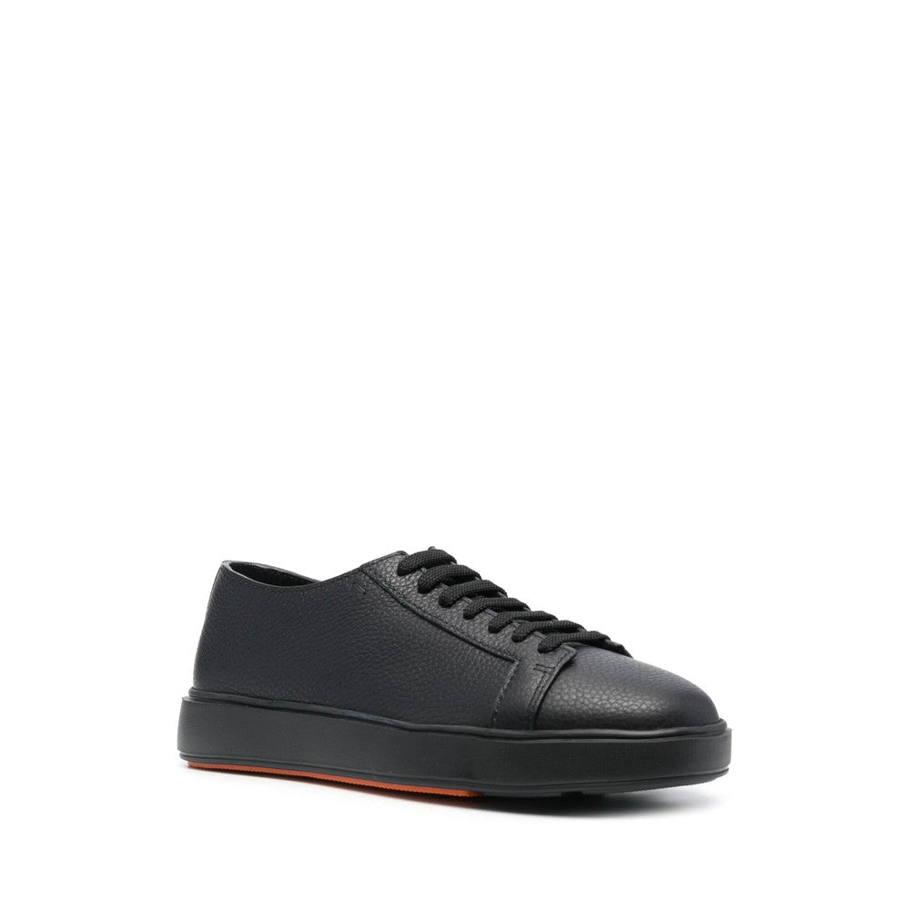 Black Leather Classic Sneakers 2