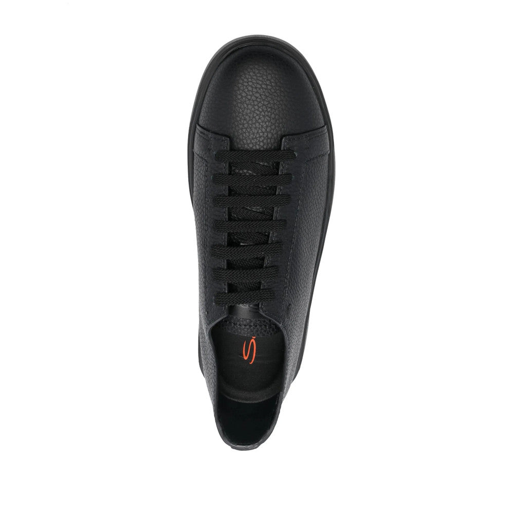 Black Leather Classic Sneakers 3