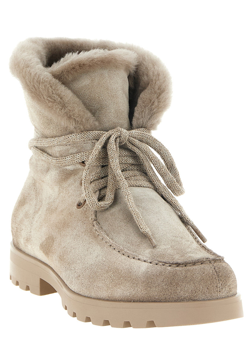 Beige Suede ankle boots 2
