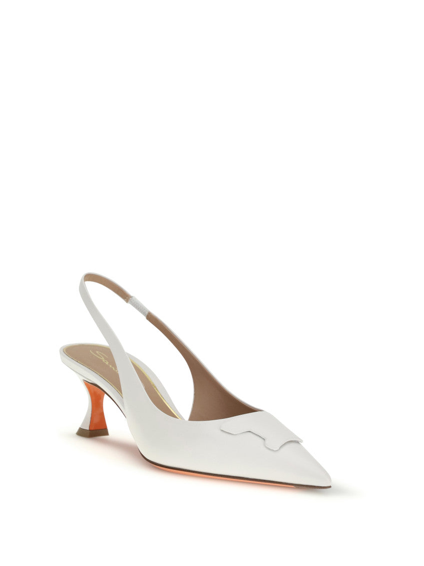 White Slingback Taylor Pumps 2