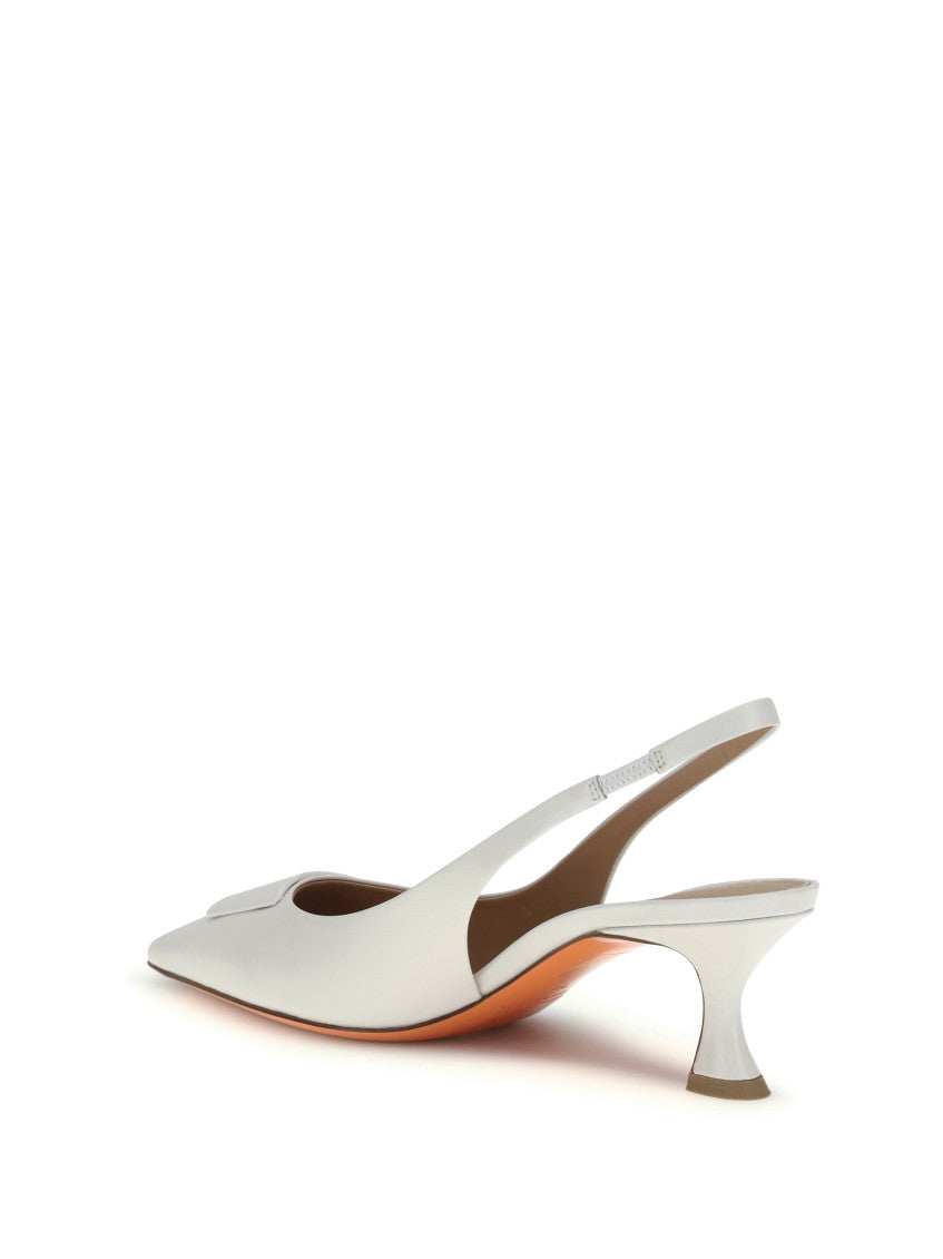 White Slingback Taylor Pumps 3