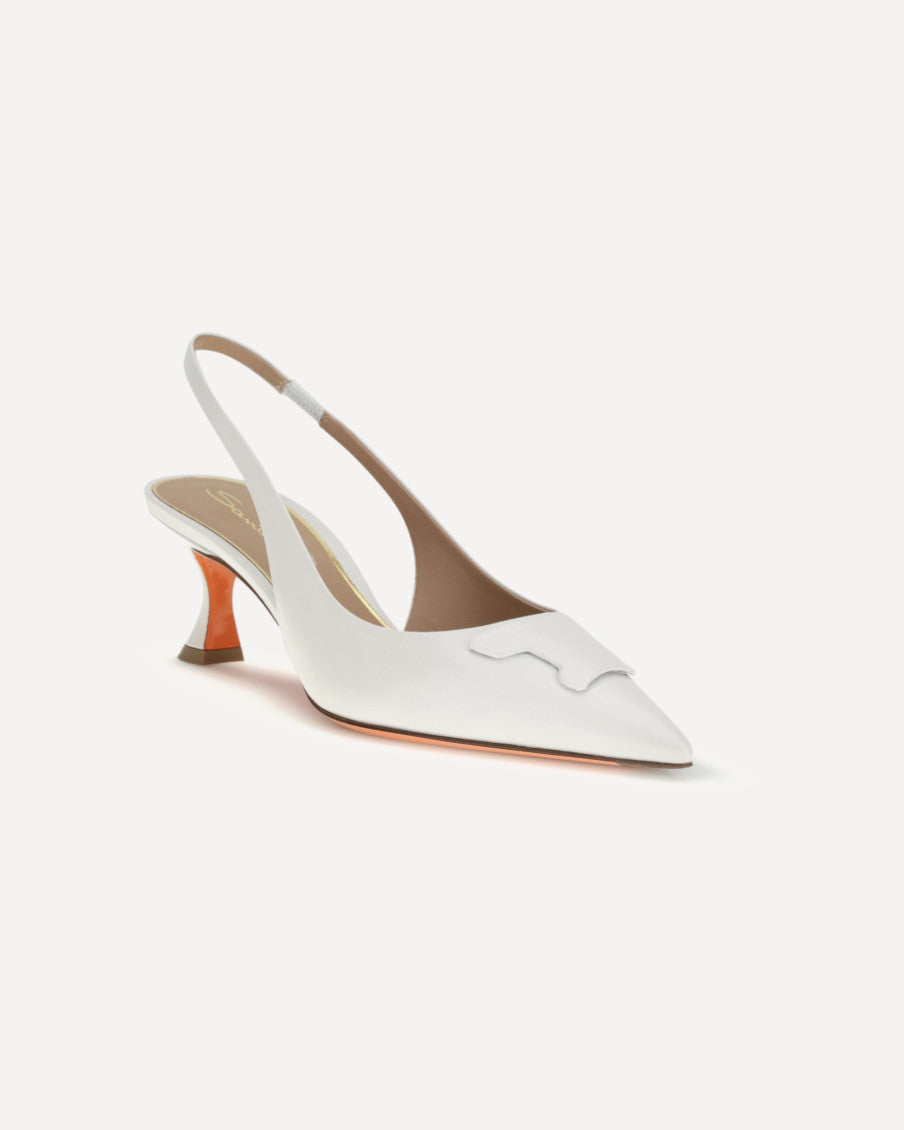 White Slingback Taylor Pumps 5