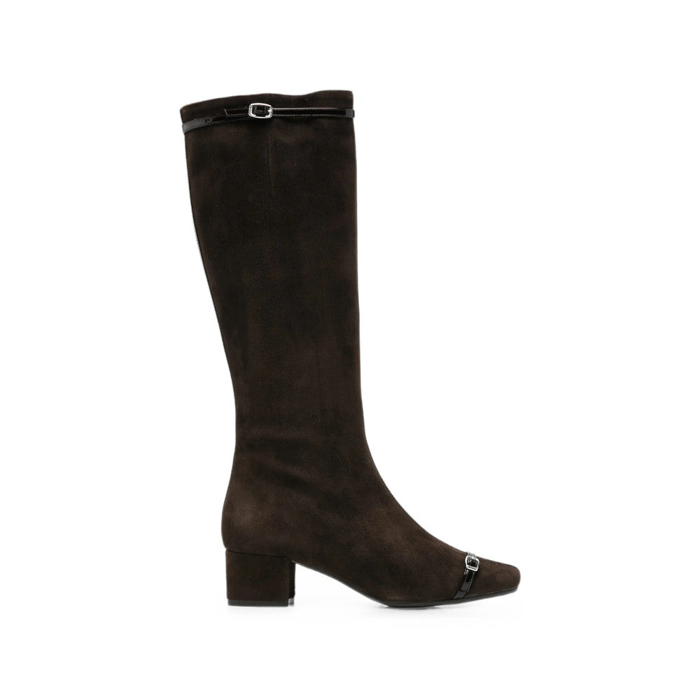 Brown Zipper Starter Boots 1