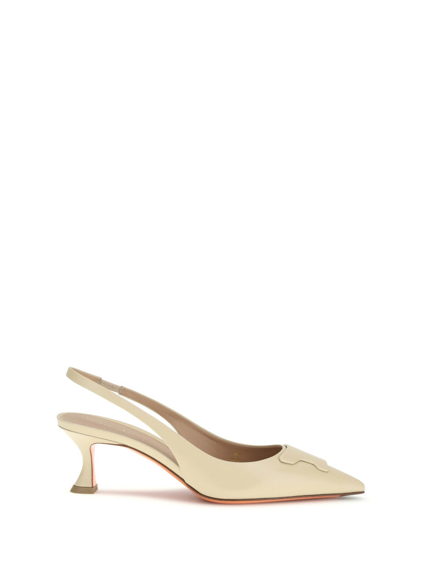Beige Slingback Taylor Pumps 1