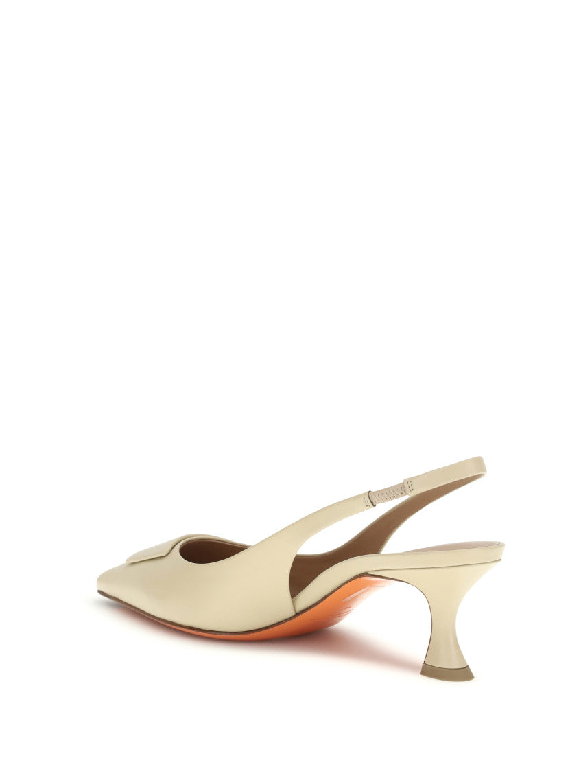 Beige Slingback Taylor Pumps 3