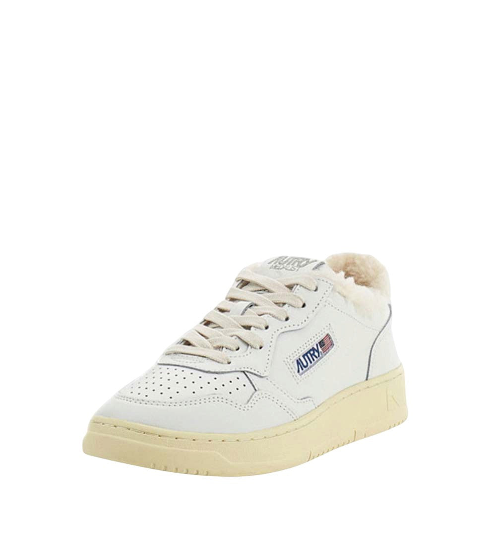 White Perforated Low-Top Sneakers 2