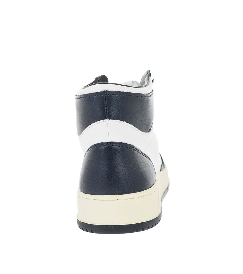 White Color Block Medalist Sneakers 3