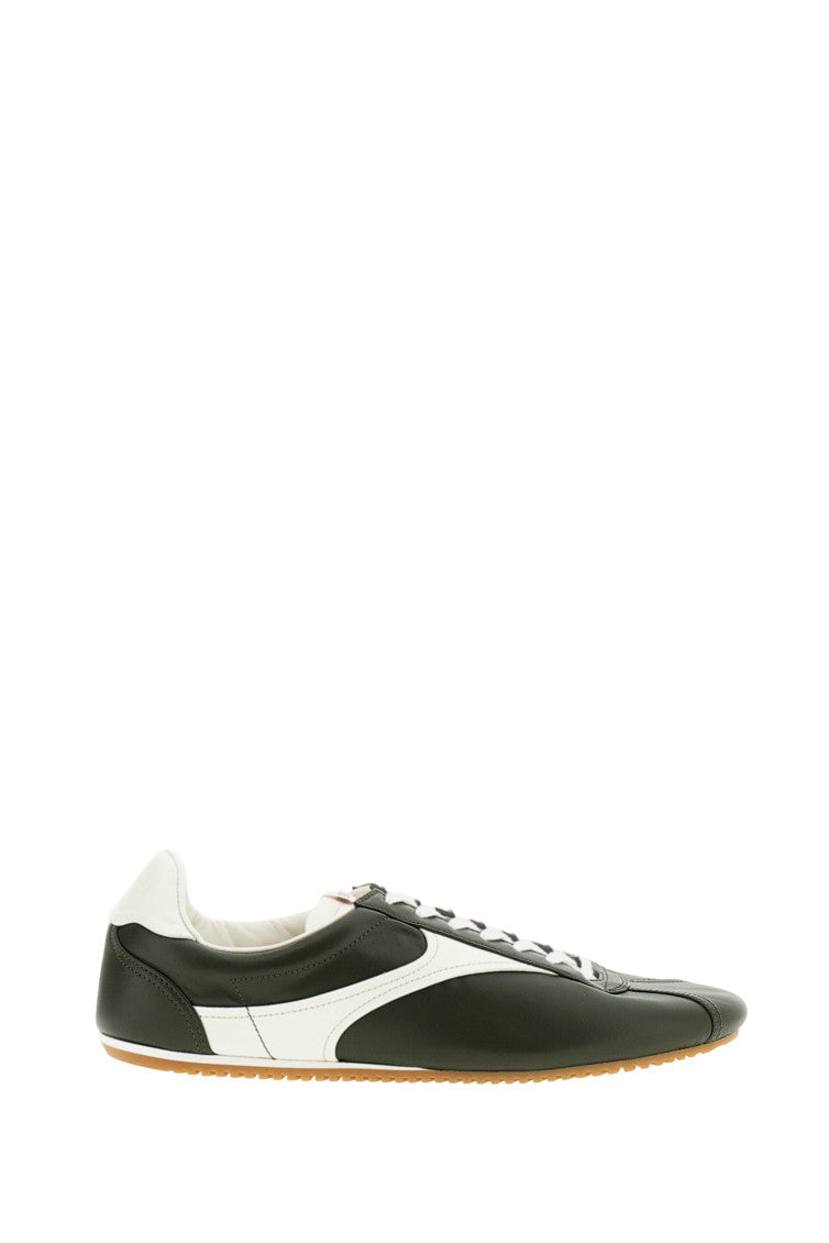 Green Color Block Retro Sneakers 1