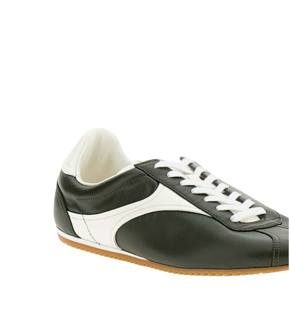 Green Color Block Retro Sneakers 4