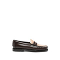 Brown Color Block Classic Loafers 1