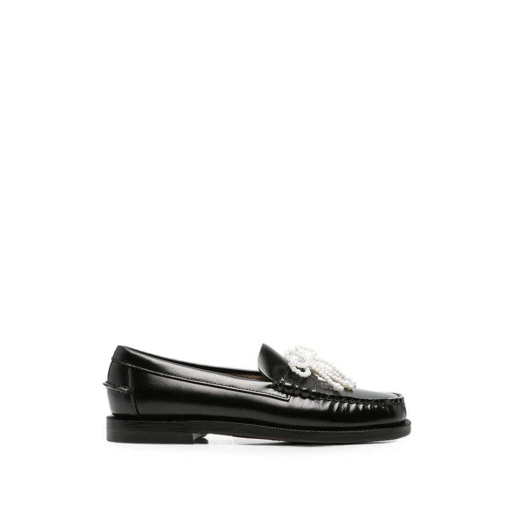 Black Embellished Loafers 1