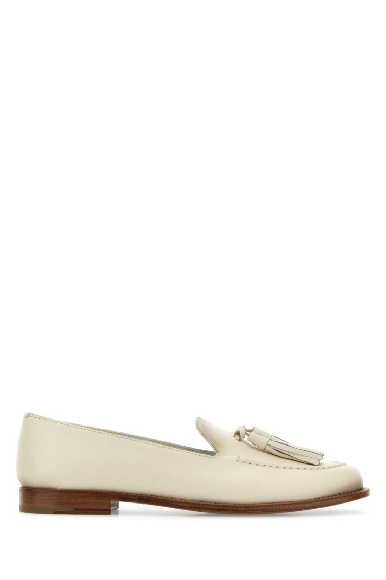 Ivory Leather Loafers 1