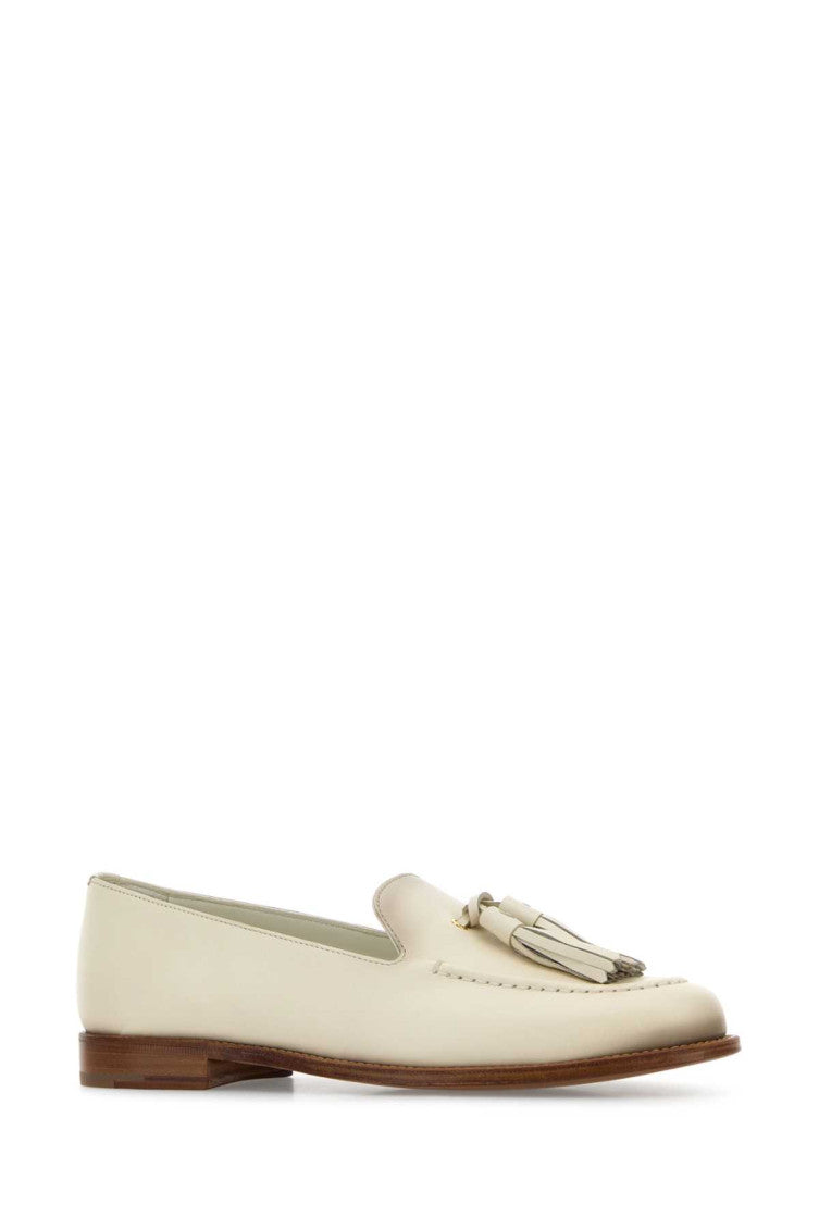Ivory Leather Loafers 2