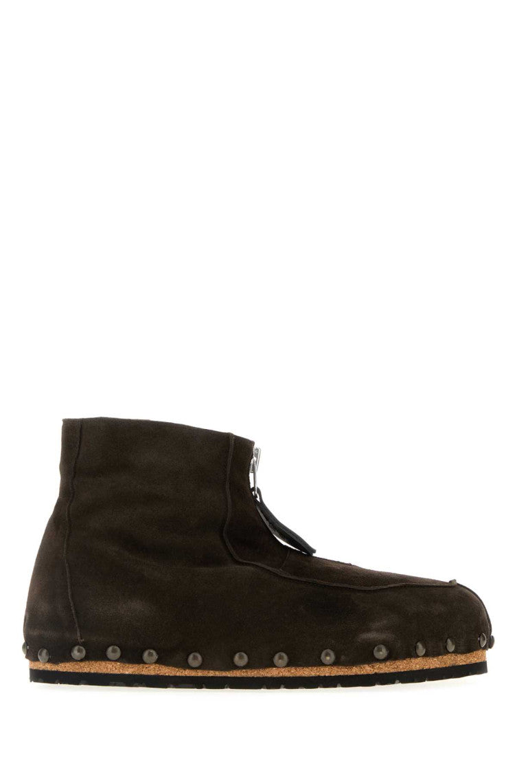 Dark Brown Suede Ankle Boots 1