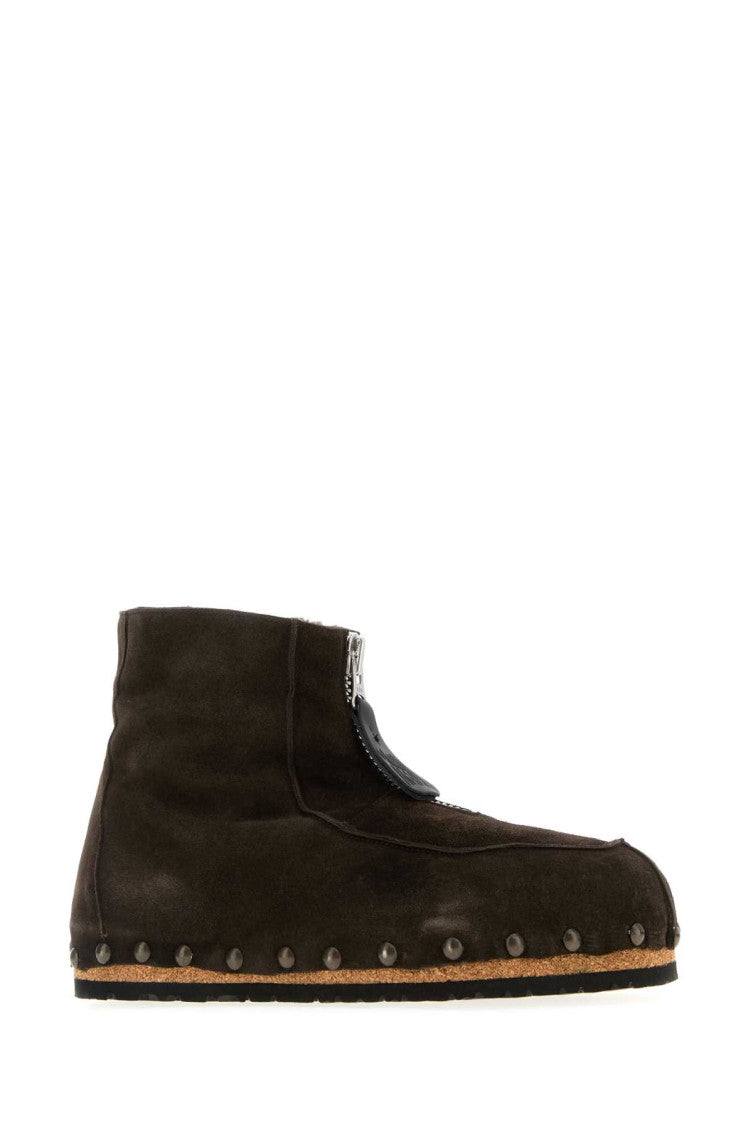 Dark Brown Suede Ankle Boots 2