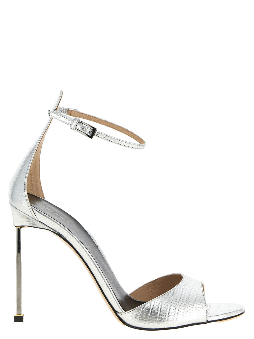Silver Leather Heels 1