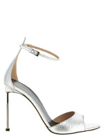 Silver Leather Heels 1