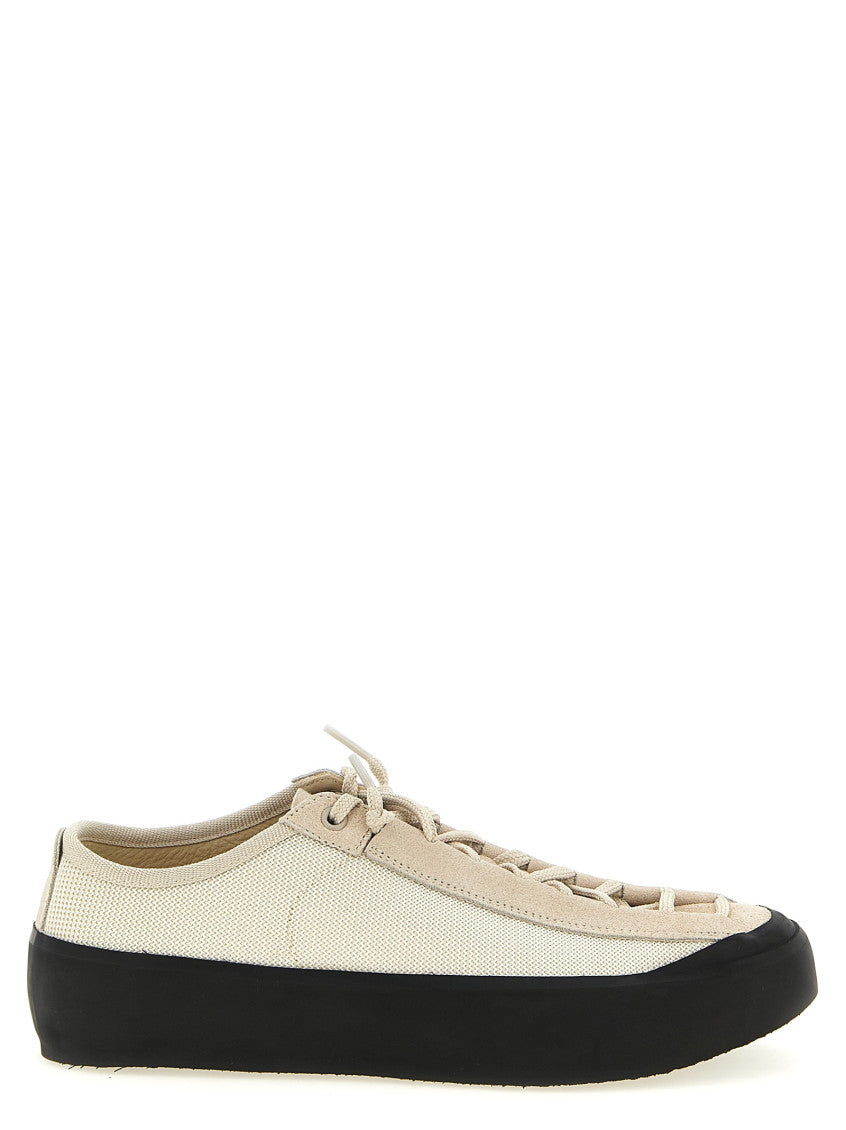 Beige Lace Up Sneakers 1