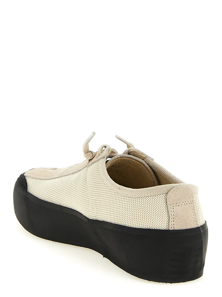 Beige Lace Up Sneakers 3