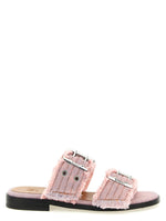 Pink Denim Sandals 1