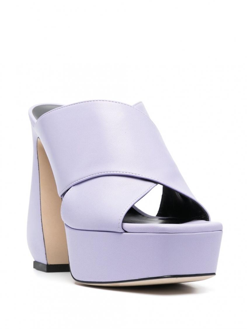 Light Purple Leather Heels 3