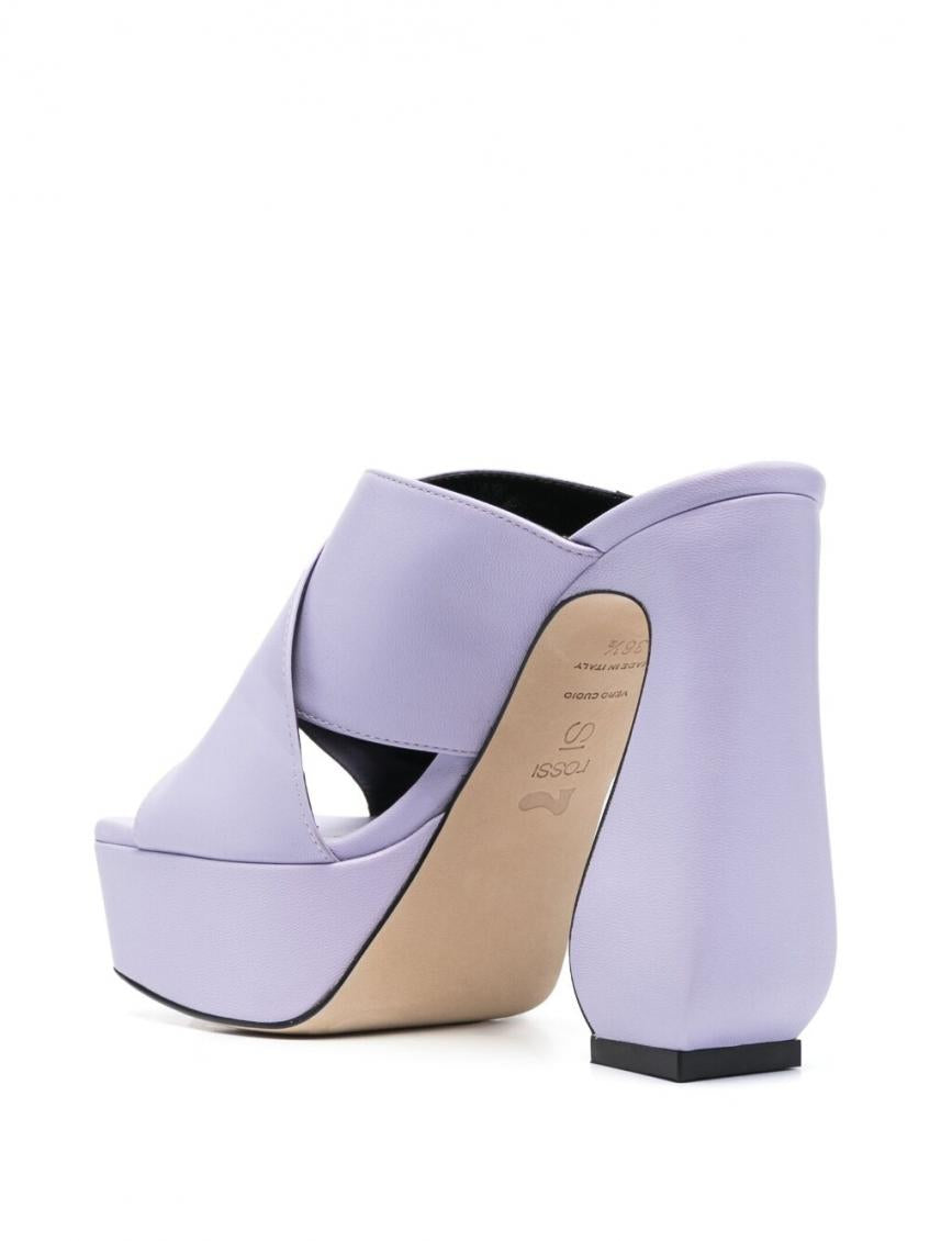 Light Purple Leather Heels 4