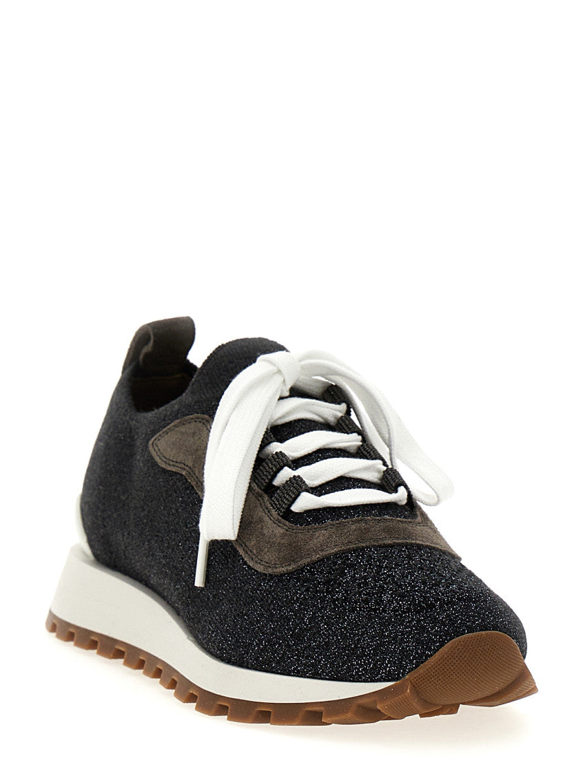 Dark Grey Lace Up Sneakers 2