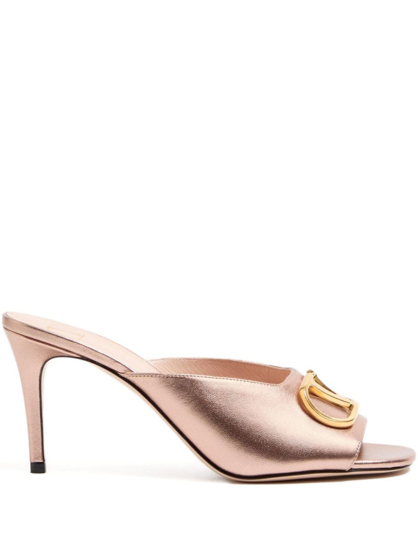 Pink Signature Leather Heels 1