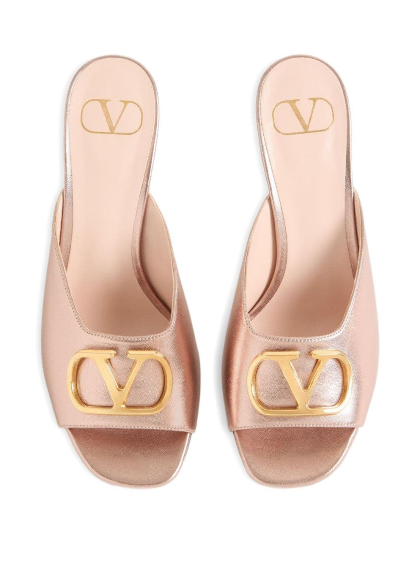 Pink Signature Leather Heels 3