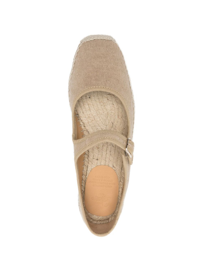 Beige Round-toe Espadrilles 2
