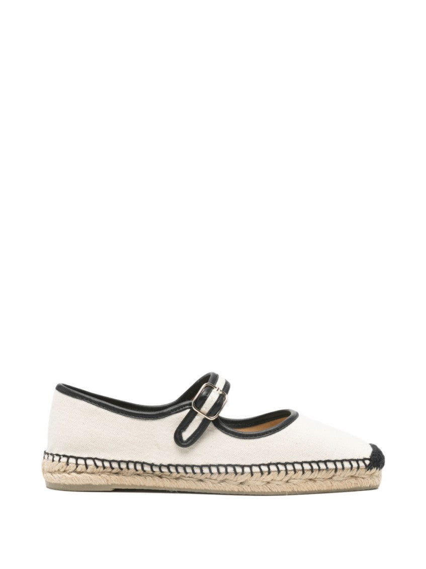 BlackWhite Round-toe Espadrilles 1