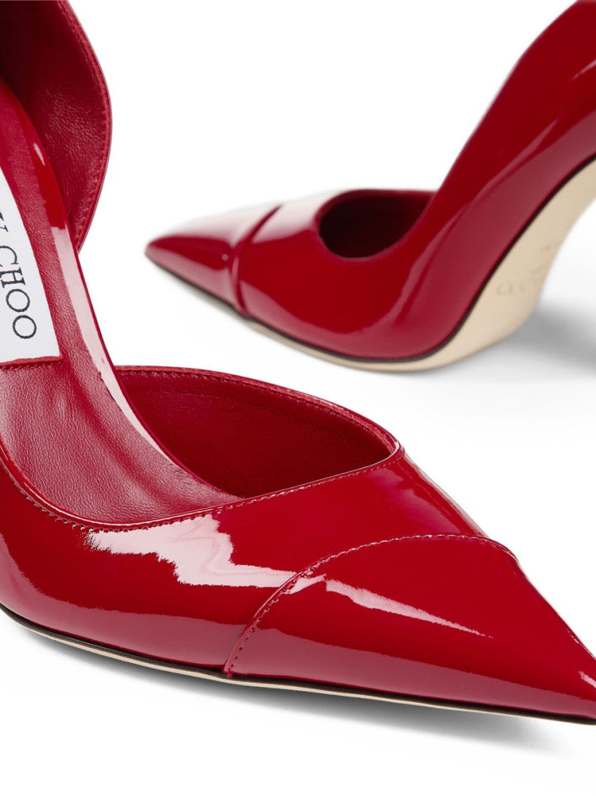 Red Brigitte Leather Pumps 5