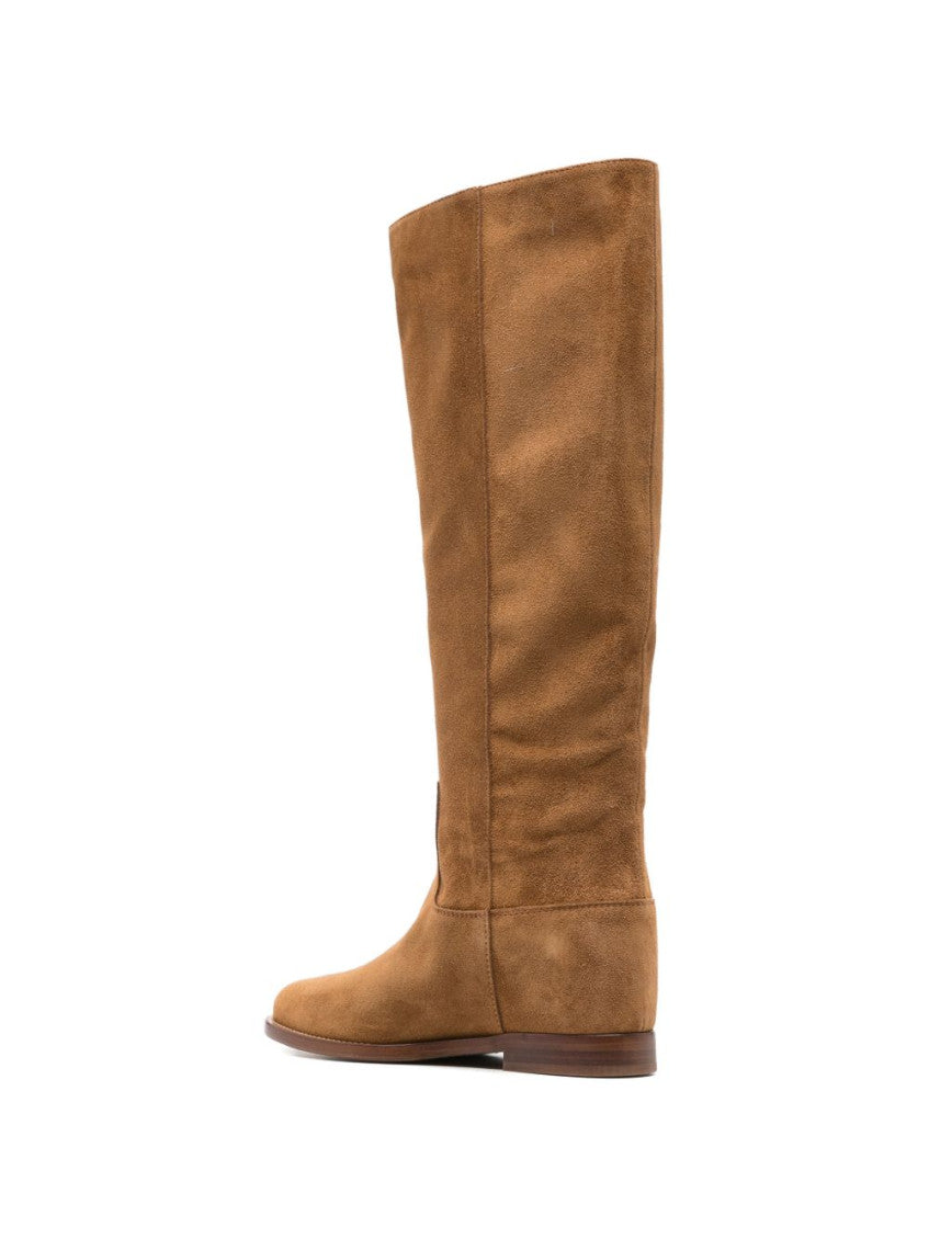 Brown Marten Fringed Boots 2
