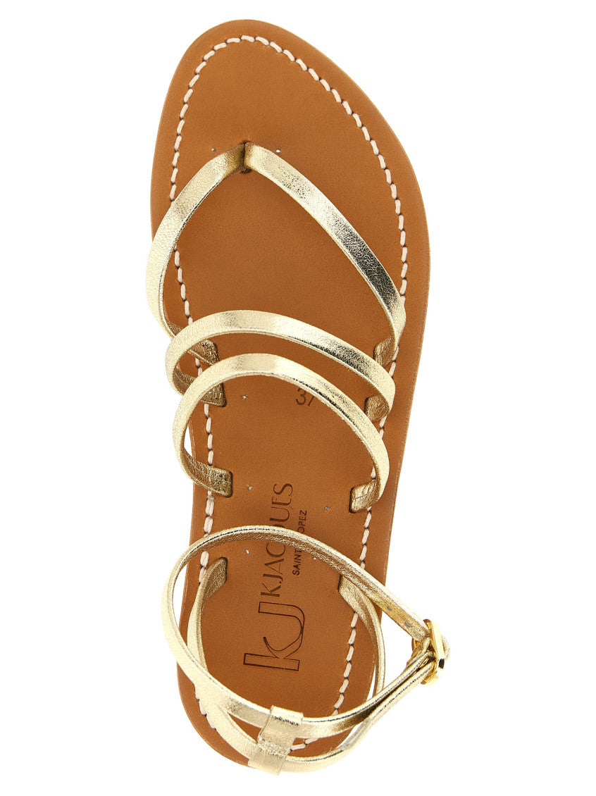 Golden Open Toe Sandals 4