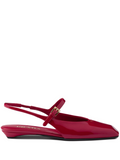 Red Leather Ballet Flats 1