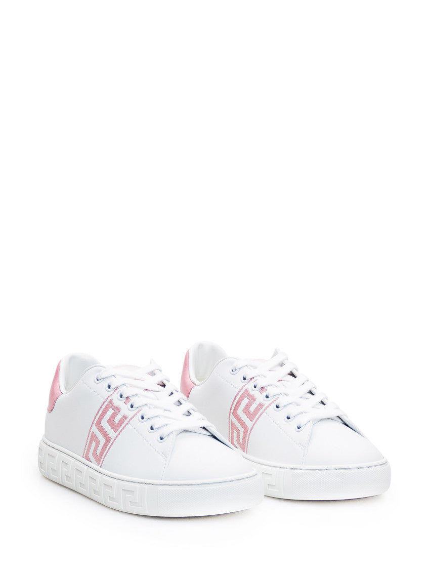 Pink Logo Greca Sneakers 2