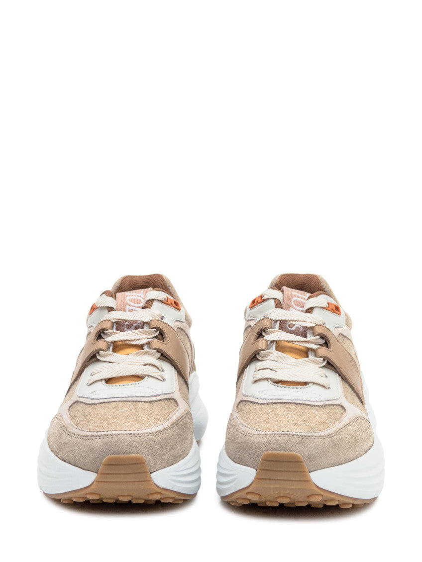 Beige Lace-up Sneakers 2