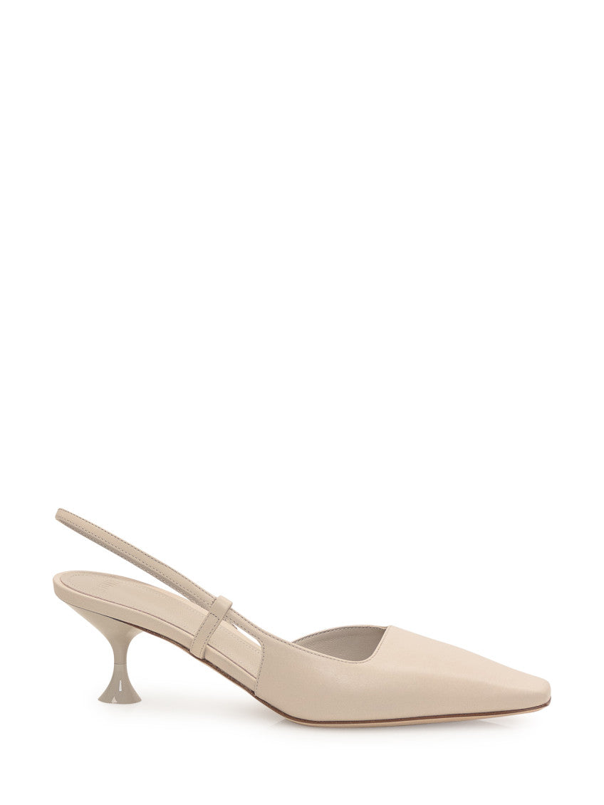 Beige Slingback Pumps 1