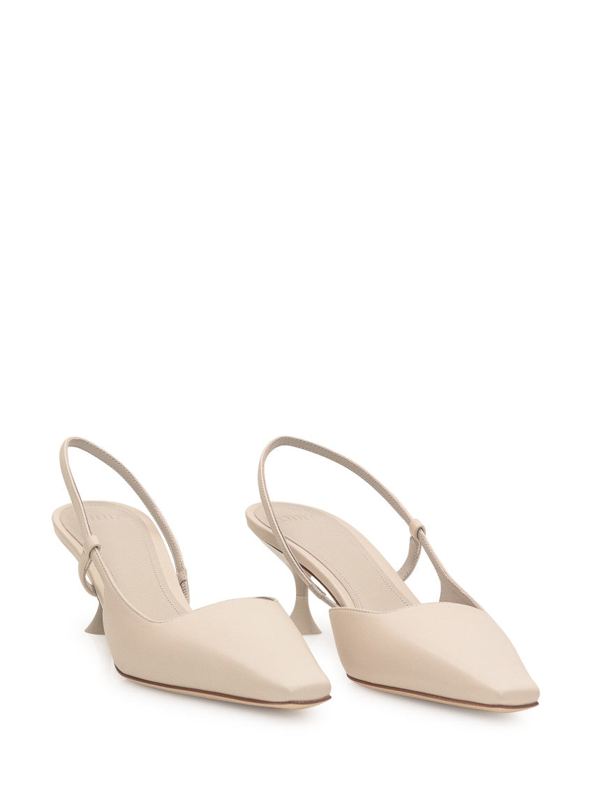 Beige Slingback Pumps 2