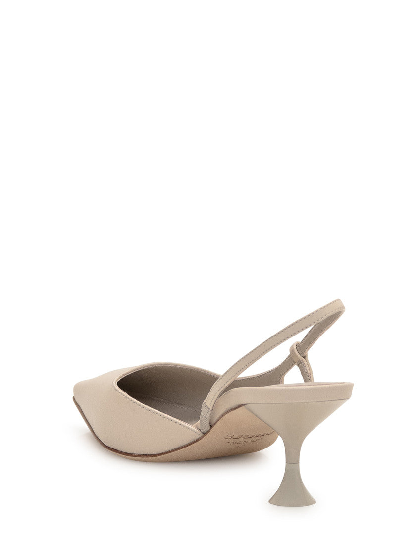 Beige Slingback Pumps 3