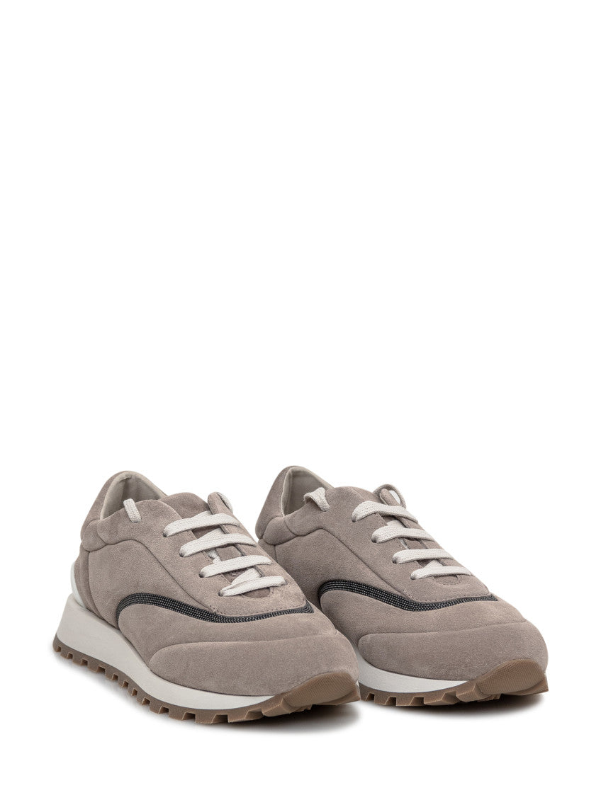 Beige Lace-up Sneakers 2