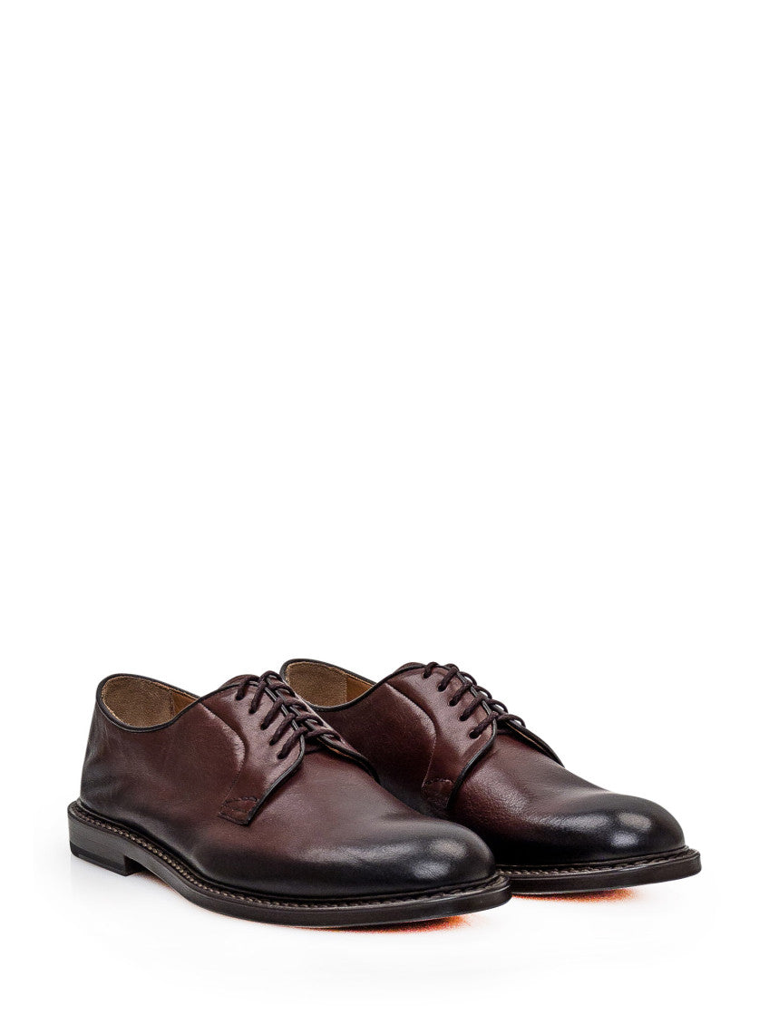 Brown Leather Lace-up Shoes 2