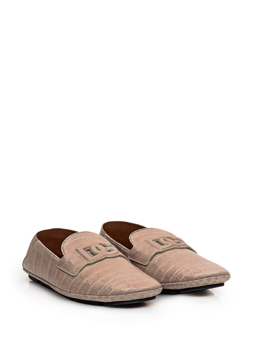 Beige Leather Loafers 2