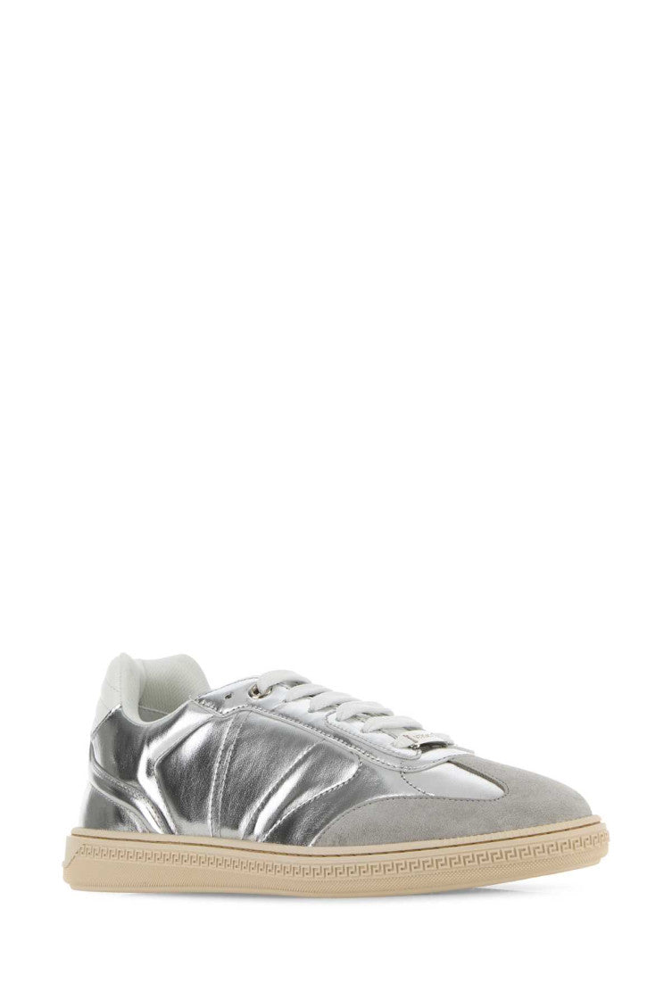Silver Leather Sneakers 2