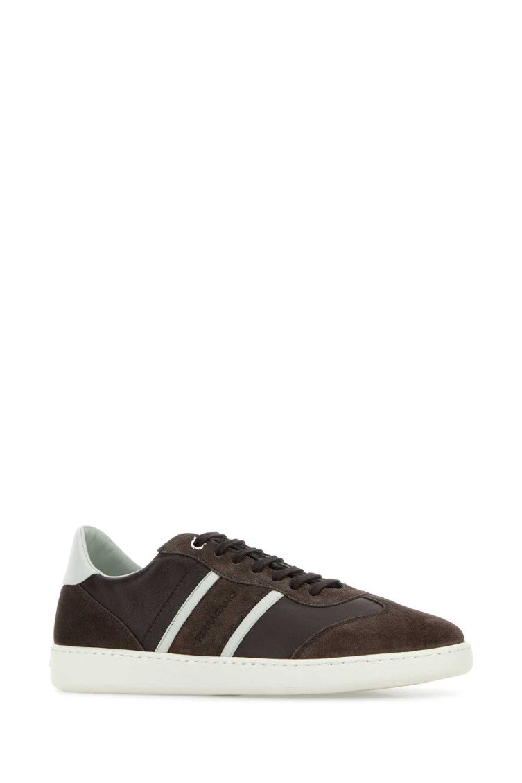 Brown Color Block Sneakers 2